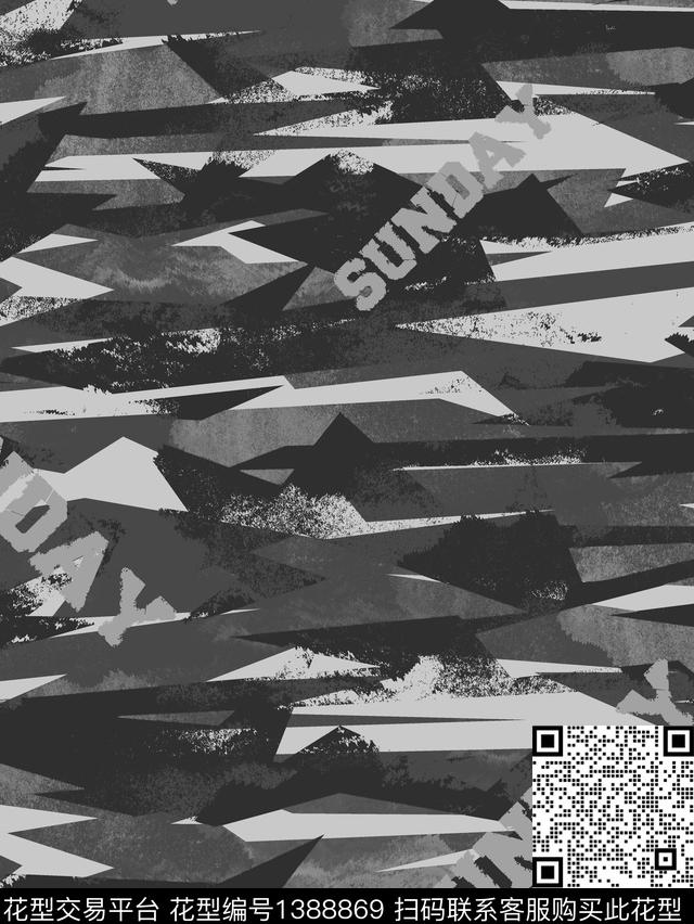 几何男装满版花字母传统印花华亿平台下载（图片编号: 1388869） - 瓦栏（Walan）