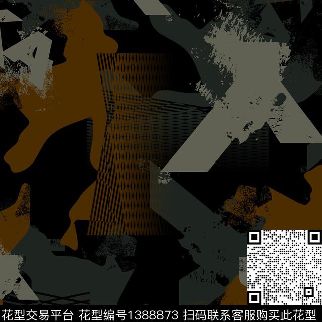 几何男装满版花抽象男装传统印花华亿平台下载（图片编号: 1388873） - 瓦栏（Walan）