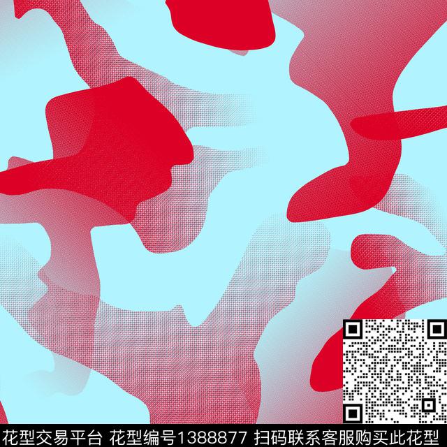 几何渐变迷彩传统印花华亿平台下载（图片编号: 1388877） - 瓦栏（Walan）