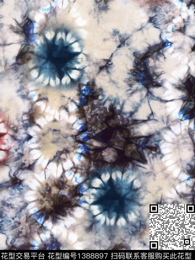 数码华亿平台扎染华亿平台女装数码印花华亿平台下载（图片编号: 1388897） - 瓦栏（Walan）