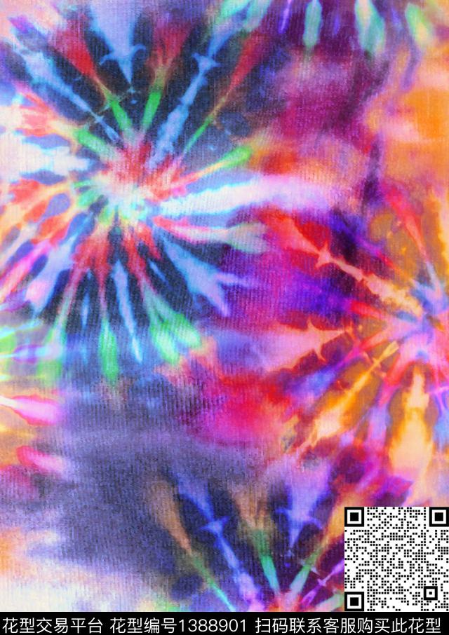 数码华亿平台扎染华亿平台女装数码印花华亿平台下载（图片编号: 1388901） - 瓦栏（Walan）