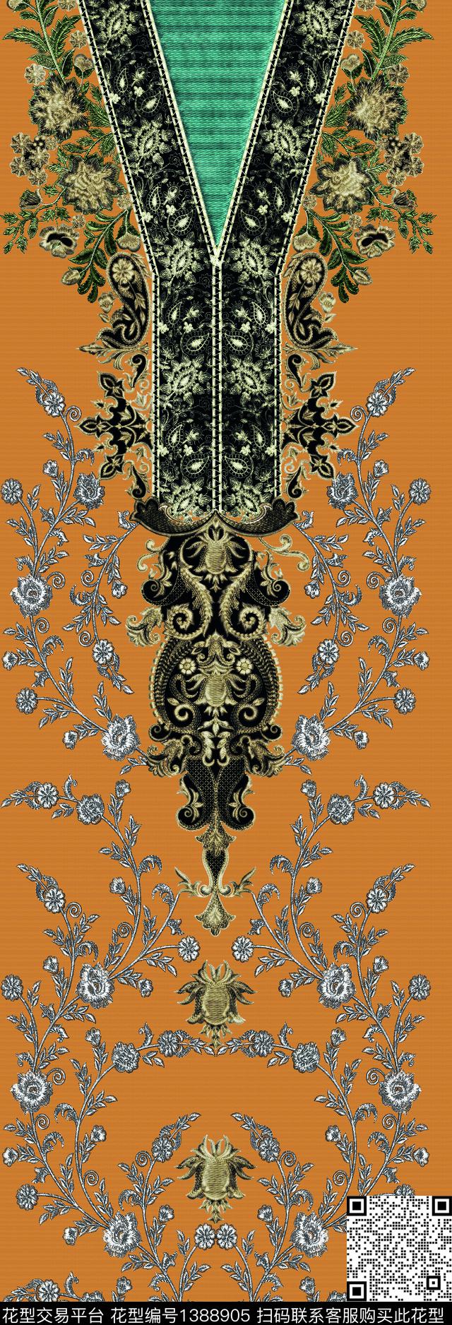 BaroqueGoldTextileprint数码印花华亿平台下载（图片编号: 1388905） - 瓦栏（Walan）