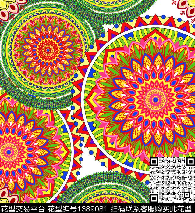 女装民族风复古数码印花华亿平台下载（图片编号: 1389081） - 瓦栏（Walan）