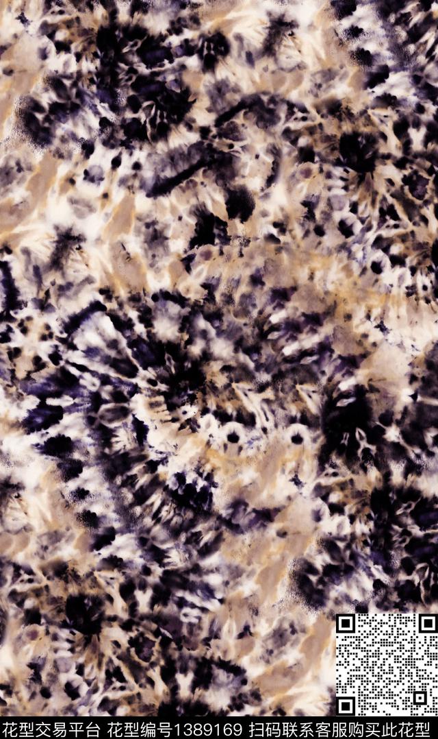 肌理笔触扎染华亿平台数码印花华亿平台下载（图片编号: 1389169） - 瓦栏（Walan）