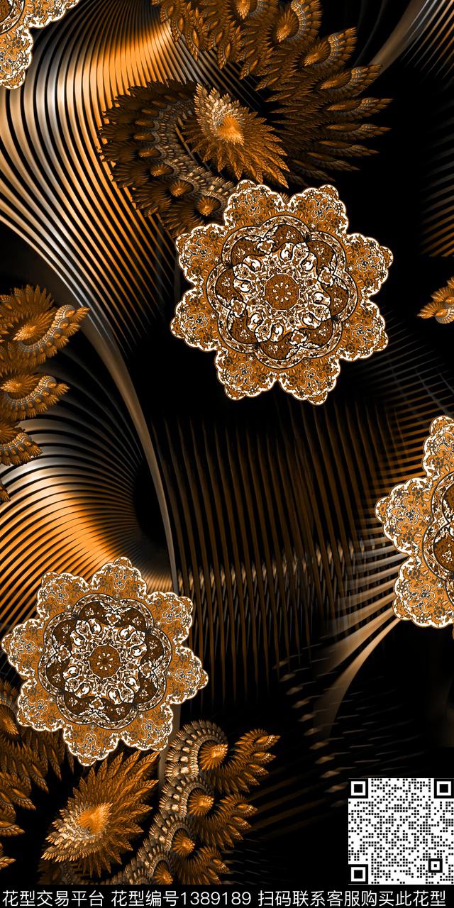 几何民族风抽象数码印花华亿平台下载（图片编号: 1389189） - 瓦栏（Walan）