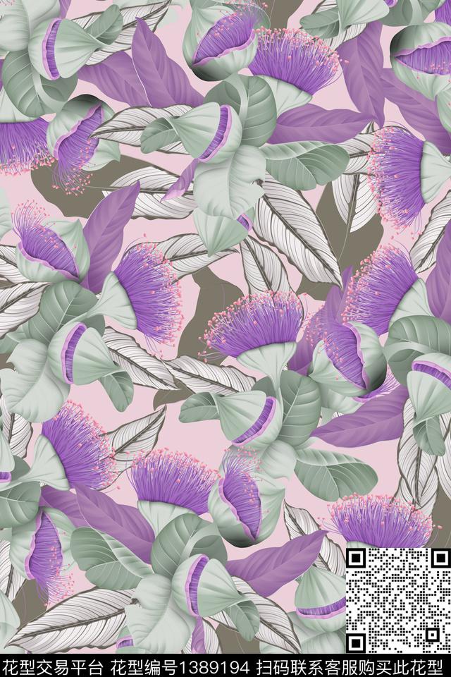 花卉花瓣大牌风数码印花华亿平台下载（图片编号: 1389194） - 瓦栏（Walan）