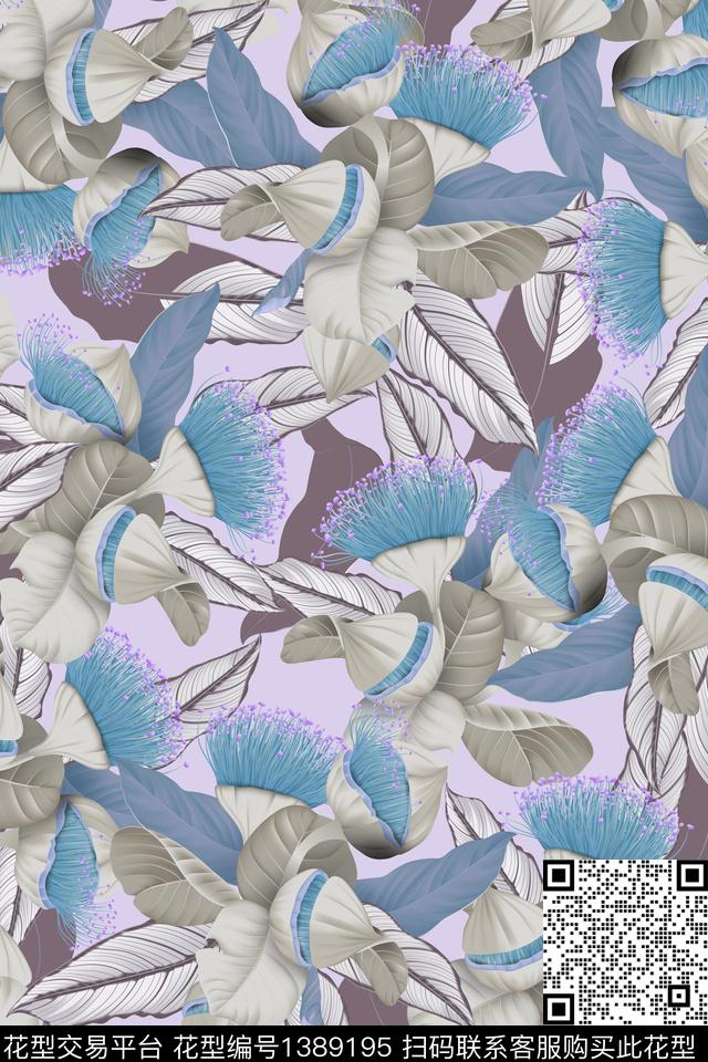 花卉花瓣大牌风数码印花华亿平台下载（图片编号: 1389195） - 瓦栏（Walan）