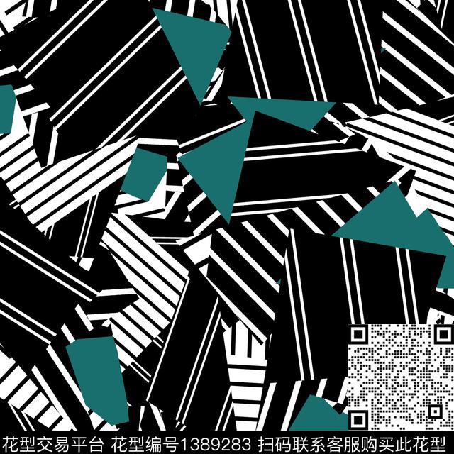 几何格子大牌风传统印花华亿平台下载（图片编号: 1389283） - 瓦栏（Walan）