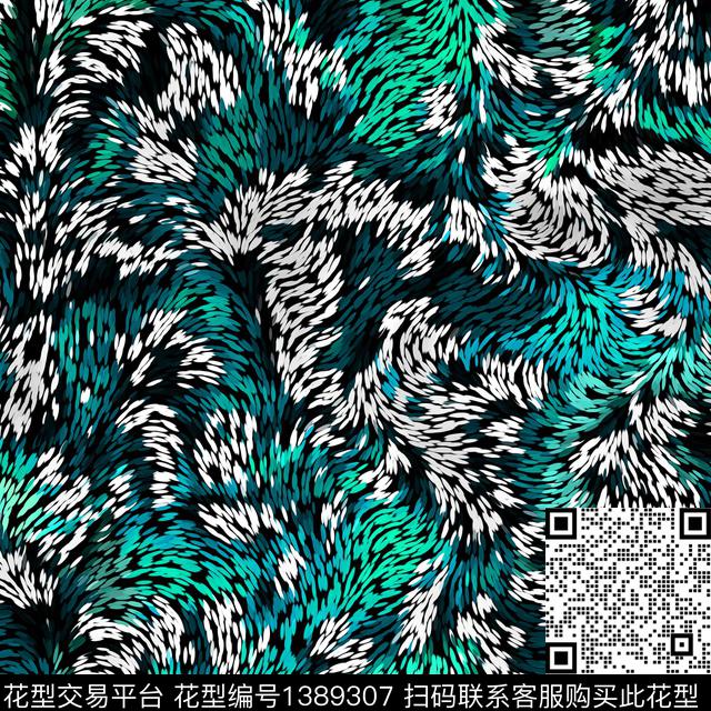 线条豹纹抽象数码印花华亿平台下载（图片编号: 1389307） - 瓦栏（Walan）