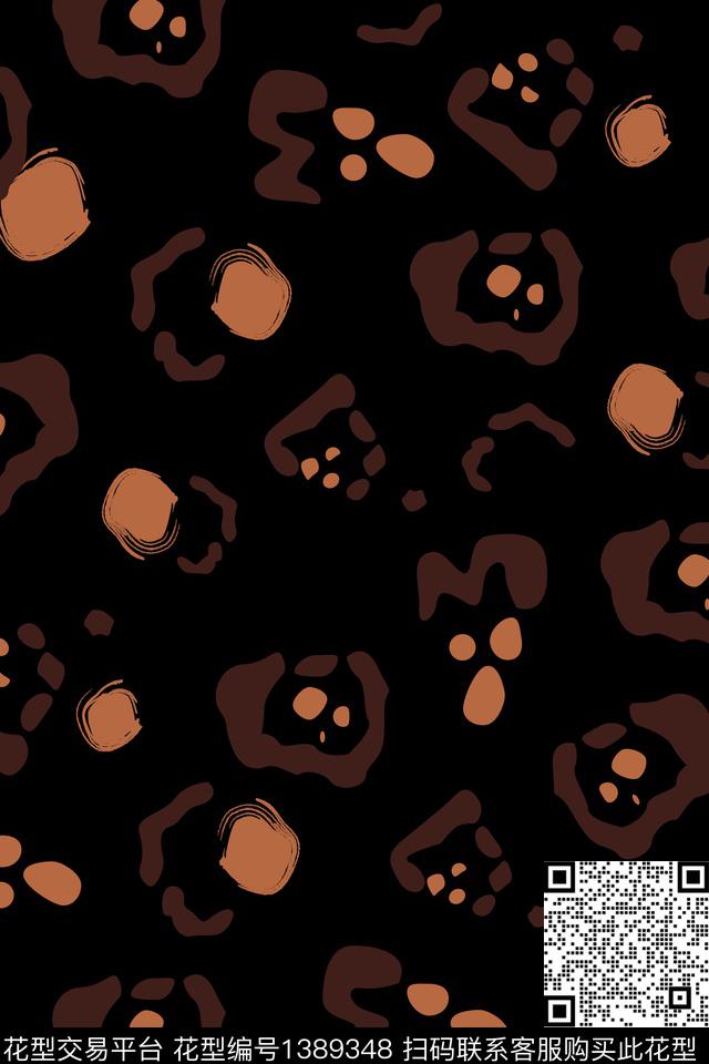 豹纹动物纹迷彩数码印花华亿平台下载（图片编号: 1389348） - 瓦栏（Walan）