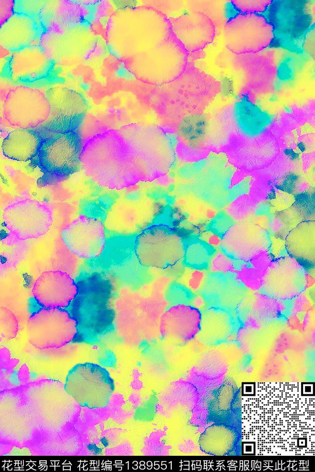 几何扎染华亿平台大牌风数码印花华亿平台下载（图片编号: 1389551） - 瓦栏（Walan）