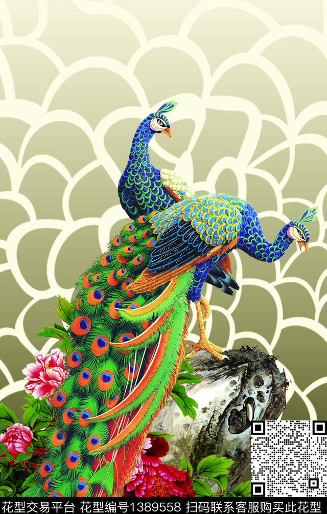 动物花卉数码定位花民族风数码印花华亿平台下载（图片编号: 1389558） - 瓦栏（Walan）