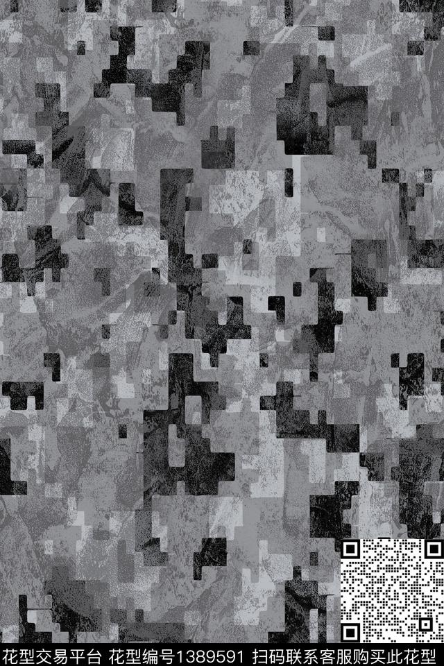 几何男装满版花大牌风传统印花华亿平台下载（图片编号: 1389591） - 瓦栏（Walan）