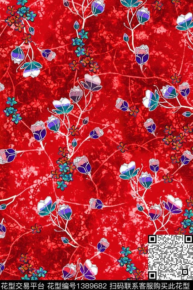 几何香云纱抽象数码印花华亿平台下载（图片编号: 1389682） - 瓦栏（Walan）