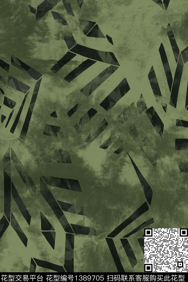 几何男装满版花大牌风传统印花华亿平台下载（图片编号: 1389705） - 瓦栏（Walan）