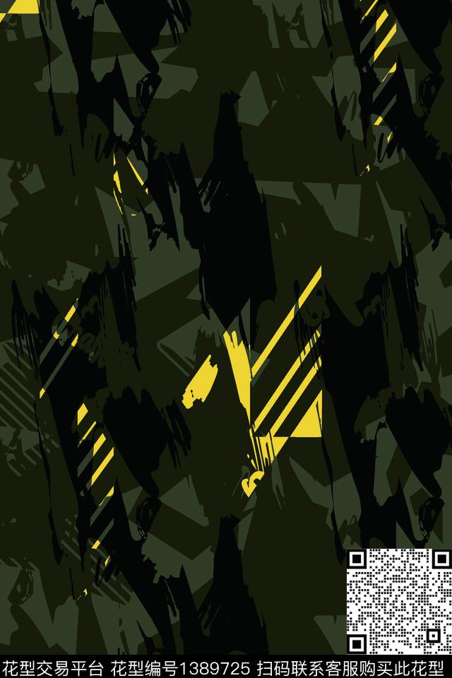 几何男装满版花大牌风传统印花华亿平台下载（图片编号: 1389725） - 瓦栏（Walan）