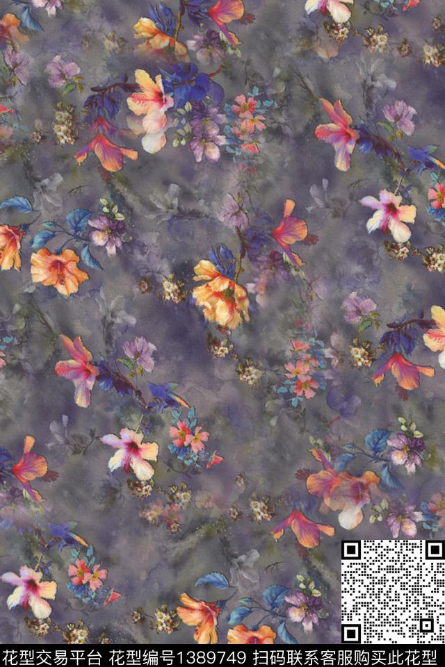 女装花卉小碎花数码印花华亿平台下载（图片编号: 1389749） - 瓦栏（Walan）