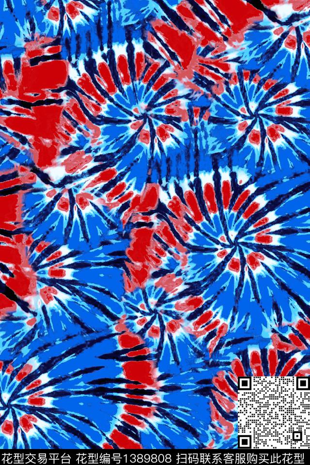 肌理扎染华亿平台中国风数码印花华亿平台下载（图片编号: 1389808） - 瓦栏（Walan）