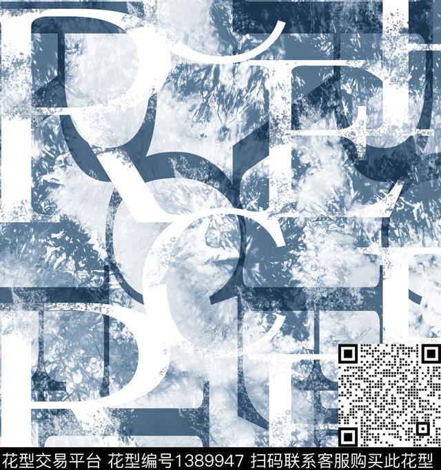 几何时尚字母传统印花华亿平台下载（图片编号: 1389947） - 瓦栏（Walan）