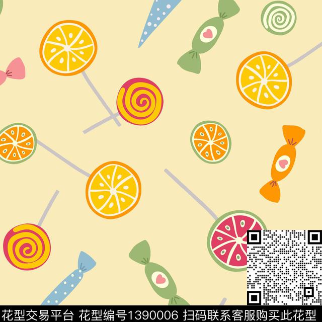 1/2接卡通糖果传统印花华亿平台下载（图片编号: 1390006） - 瓦栏（Walan）