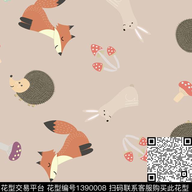 几何动物1/2接传统印花华亿平台下载（图片编号: 1390008） - 瓦栏（Walan）