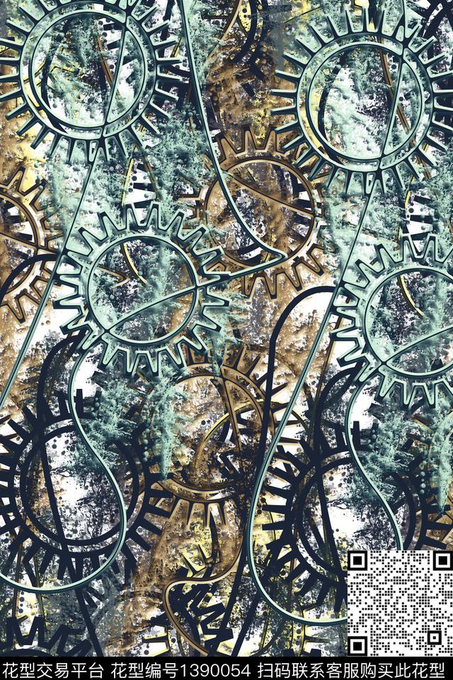 抽象男装户外家居服传统印花华亿平台下载（图片编号: 1390054） - 瓦栏（Walan）