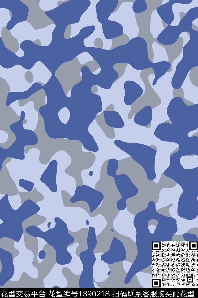 男装迷彩抽象传统印花华亿平台下载（图片编号: 1390218） - 瓦栏（Walan）