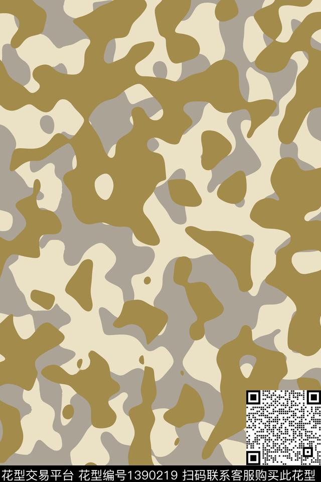 男装迷彩抽象传统印花华亿平台下载（图片编号: 1390219） - 瓦栏（Walan）