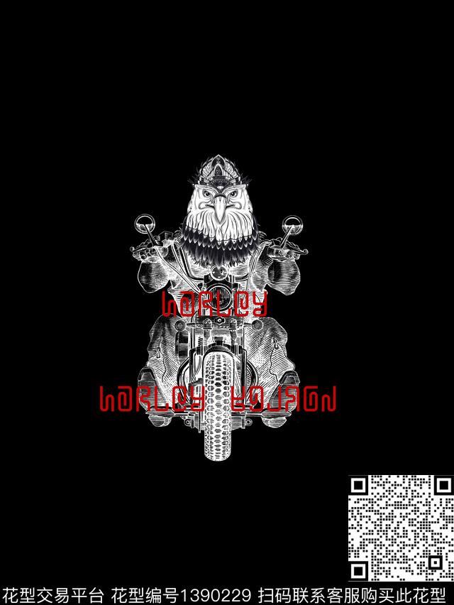 黑白华亿平台胸前独幅潮牌男装华亿平台数码印花华亿平台下载（图片编号: 1390229） - 瓦栏（Walan）