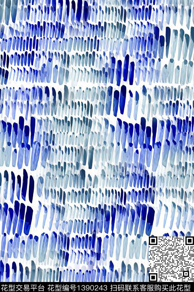 几何肌理扎染华亿平台数码印花华亿平台下载（图片编号: 1390243） - 瓦栏（Walan）