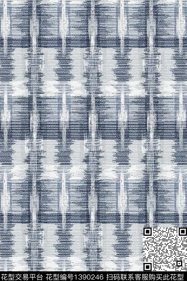 几何肌理抽象花卉数码印花华亿平台下载（图片编号: 1390246） - 瓦栏（Walan）