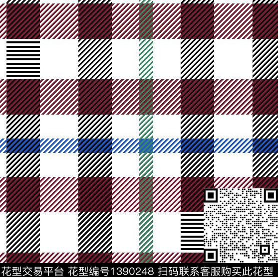 简约格子商务传统印花华亿平台下载（图片编号: 1390248） - 瓦栏（Walan）