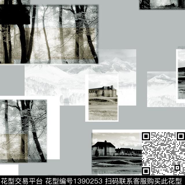 几何肌理男装传统印花华亿平台下载（图片编号: 1390253） - 瓦栏（Walan）