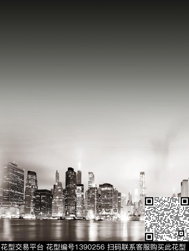 渐变风景定位男装传统印花华亿平台下载（图片编号: 1390256） - 瓦栏（Walan）