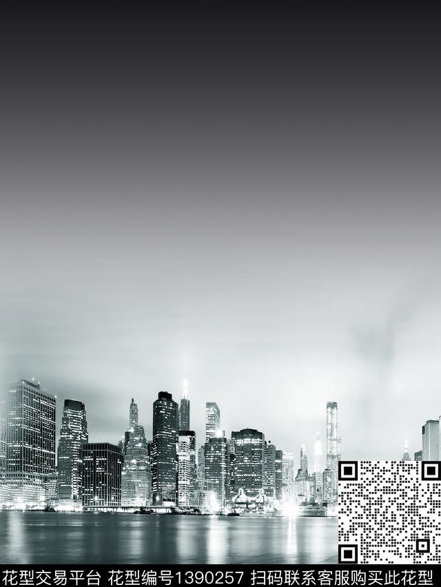 渐变风景定位男装传统印花华亿平台下载（图片编号: 1390257） - 瓦栏（Walan）