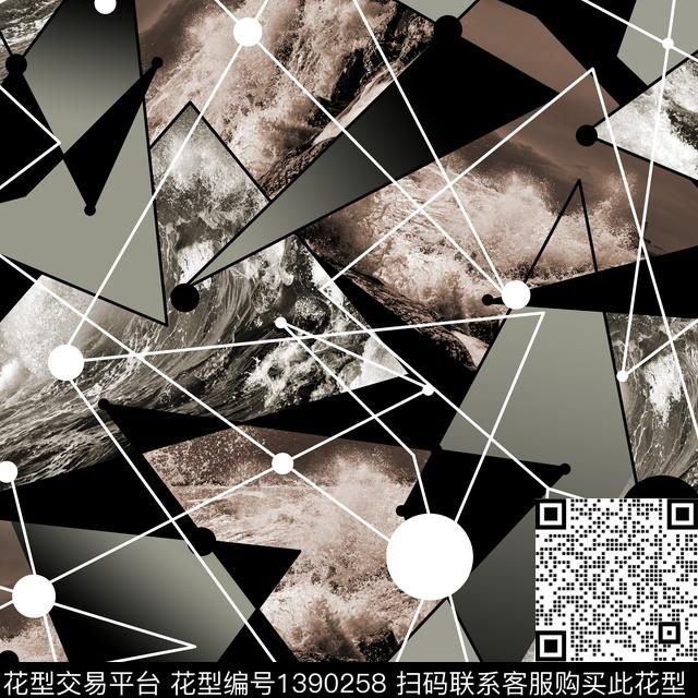 几何肌理男装传统印花华亿平台下载（图片编号: 1390258） - 瓦栏（Walan）