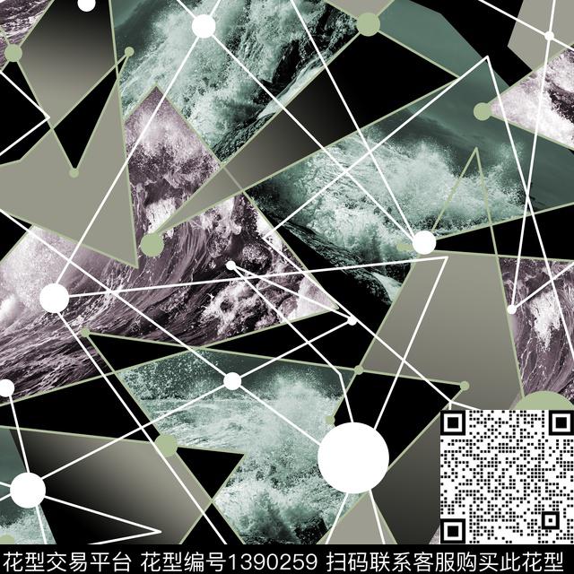 几何肌理男装传统印花华亿平台下载（图片编号: 1390259） - 瓦栏（Walan）