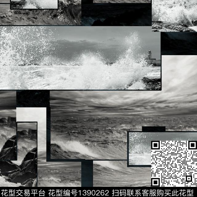 几何肌理男装传统印花华亿平台下载（图片编号: 1390262） - 瓦栏（Walan）