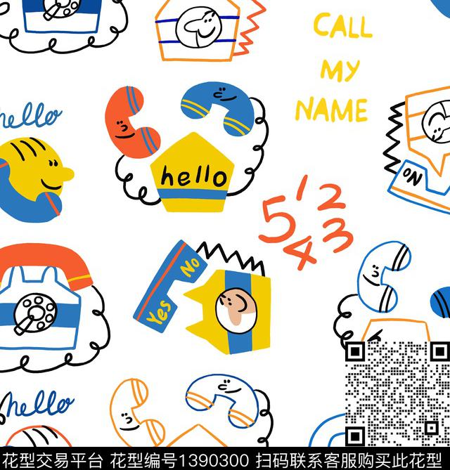 hello电话机你好传统印花华亿平台下载（图片编号: 1390300） - 瓦栏（Walan）
