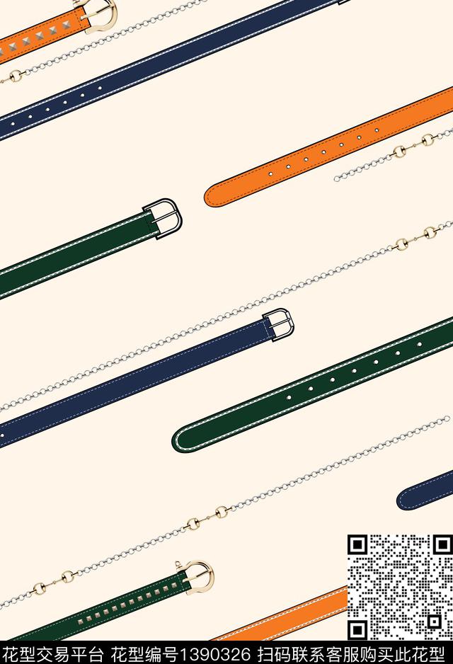 几何皮带女装数码印花华亿平台下载（图片编号: 1390326） - 瓦栏（Walan）