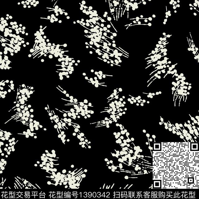 花卉小碎花真丝数码印花华亿平台下载（图片编号: 1390342） - 瓦栏（Walan）