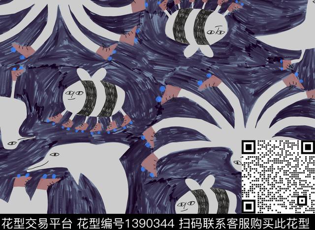 几何童装动物数码印花华亿平台下载（图片编号: 1390344） - 瓦栏（Walan）