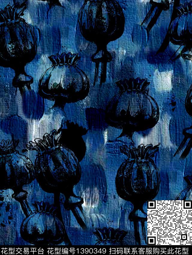 大牌风印花时尚花数码印花华亿平台下载（图片编号: 1390349） - 瓦栏（Walan）