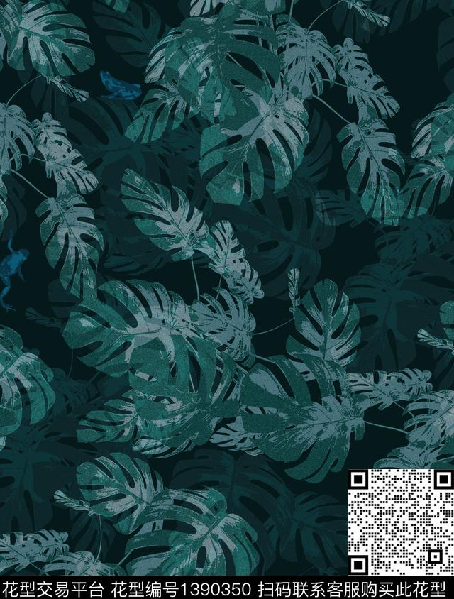 植物棕榈树夏季华亿平台数码印花华亿平台下载（图片编号: 1390350） - 瓦栏（Walan）