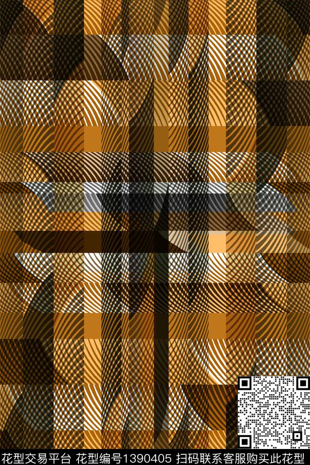 几何大牌风休闲数码印花华亿平台下载（图片编号: 1390405） - 瓦栏（Walan）