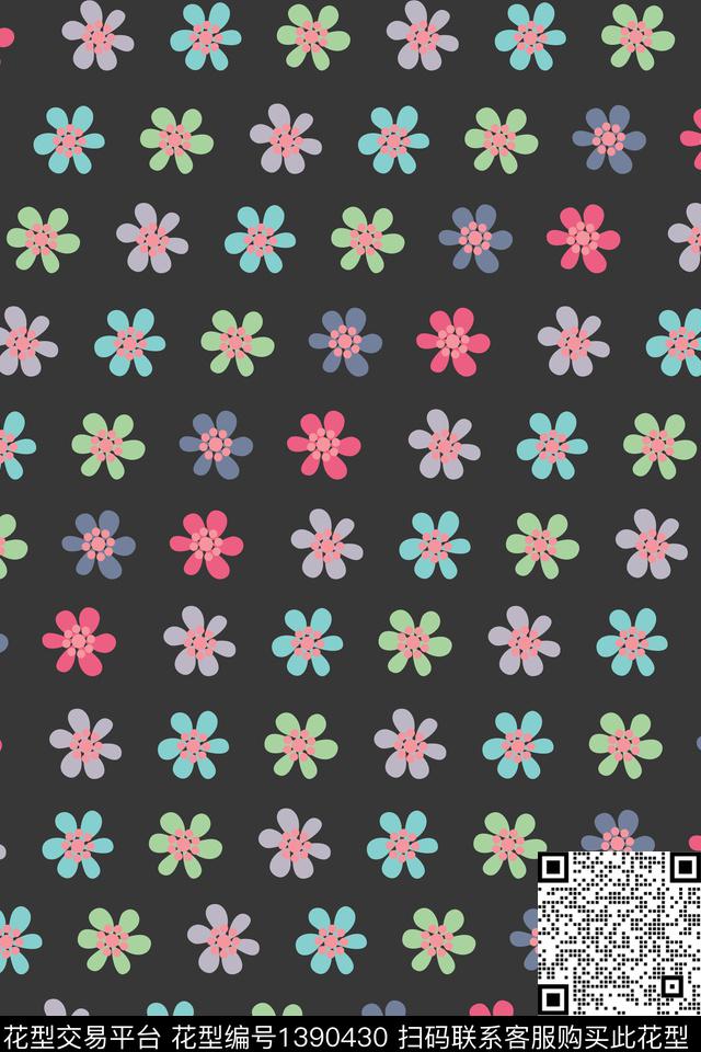 大牌风年轻女性小雏菊数码印花华亿平台下载（图片编号: 1390430） - 瓦栏（Walan）