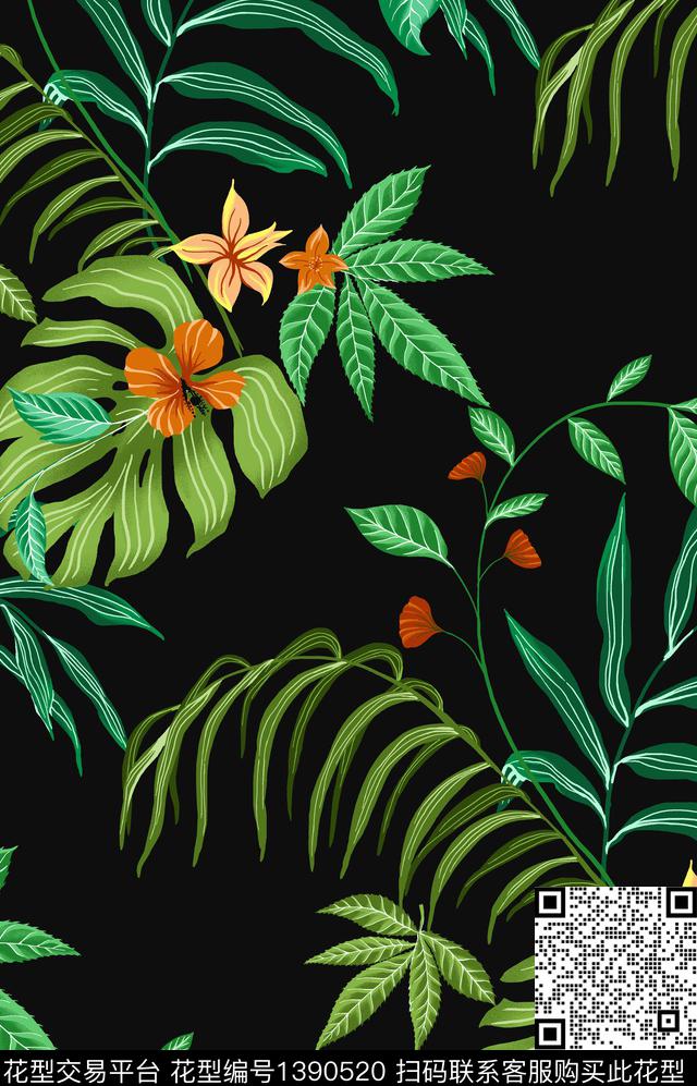 时尚趋势华亿平台大牌风数码印花华亿平台下载（图片编号: 1390520） - 瓦栏（Walan）