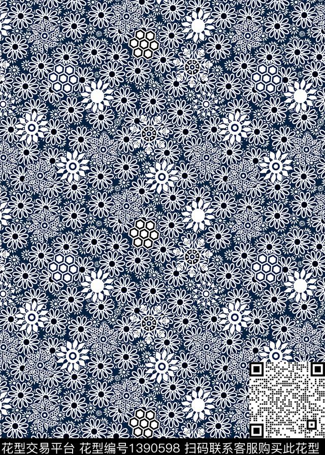 连衣裙花卉小碎花数码印花华亿平台下载（图片编号: 1390598） - 瓦栏（Walan）