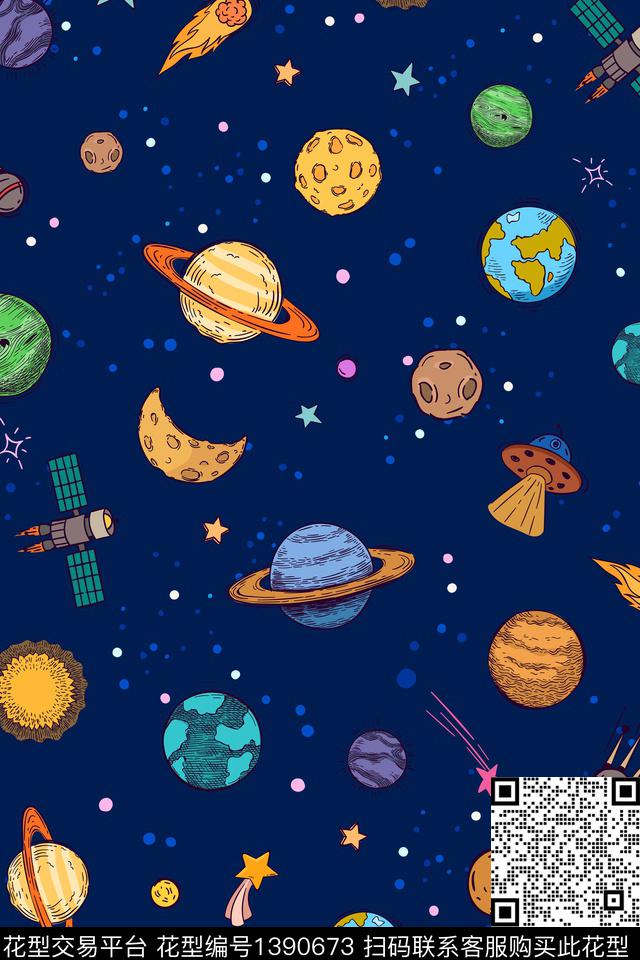 童装卡通趣味数码印花华亿平台下载（图片编号: 1390673） - 瓦栏（Walan）