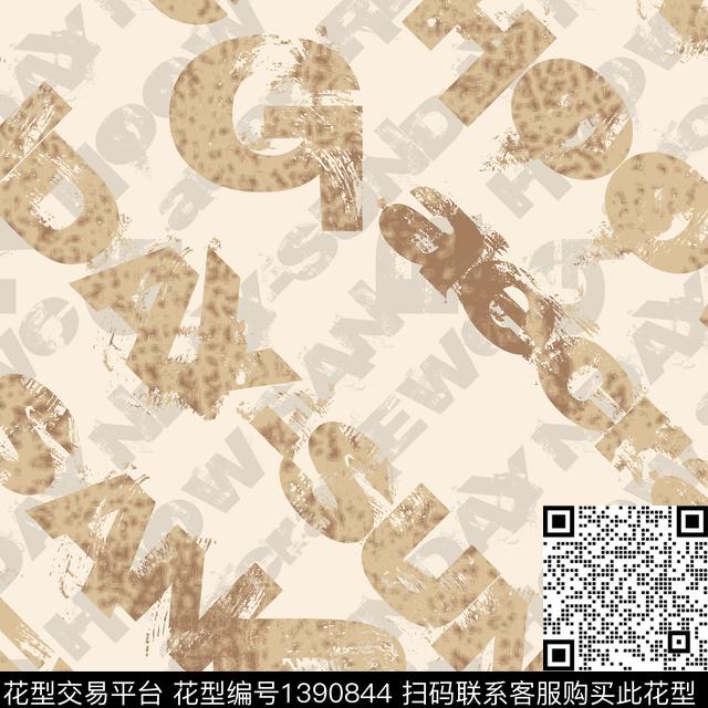 几何字母肌理传统印花华亿平台下载（图片编号: 1390844） - 瓦栏（Walan）